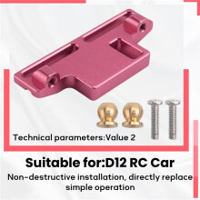 for WPL D12 1/10 RC Truck Car Upgrade Parts Metal Steering Group Assembly Steering Block Spare Accessories,Red