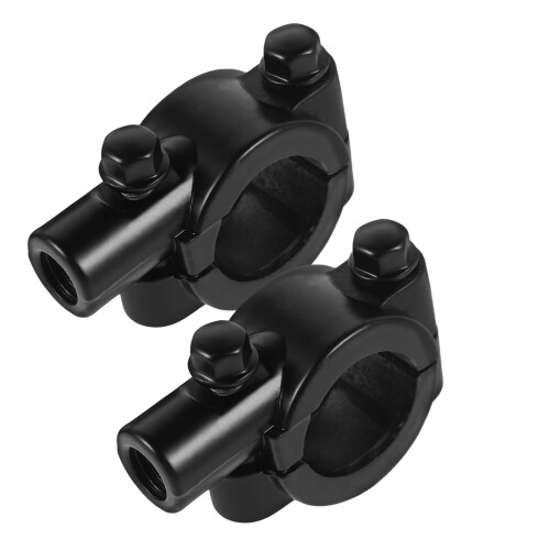 Motorcycle Handlebar Mirror Mount Clamp 10mm Thread Black