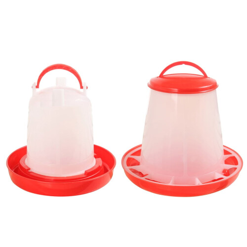 Plastic Automatic Chick Waterer and Feeder 1 Set