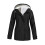 Windproof Waterproof Ski Jacket for Women Black Hooded 1