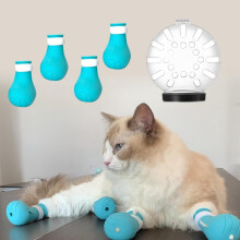 Adjustable Cat Muzzle and Boots for Grooming