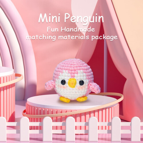 Kids Crochet Kit Penguin DIY with Guide and Video Tutorials 1