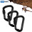 Screwgate Locking Carabiner D-Ring Clip Hook 30KN Black 1