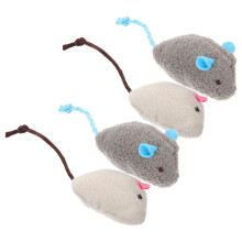 MLINS Mouse-Shaped Cat Toy with Catnip 4 Pieces