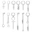 Punk Cross Hoop Earrings Set 12 Pieces 1