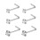 Stainless Steel Crystal Nose Stud Set 6 Pieces 1