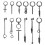 Punk Cross Hoop Earrings Set 12 Pieces 1