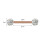 Cubic Zirconia Rose Gold Nipple Ring 14G 2