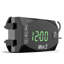 LED Digital Clock Voltmeter Temperature Display IP67