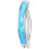 925 Sterling Silver Reverse Curved Belly Ring with Opal 14G 1