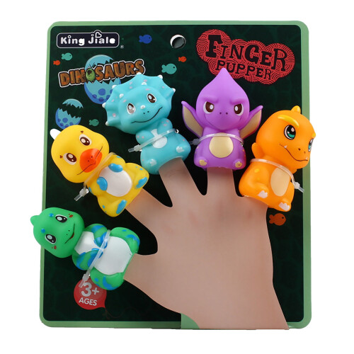 Soft Rubber Dinosaur Finger Puppet Educational Toy for Kids
