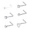 Clear Bioflex Nose Stud Set 6 Pieces 1