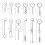 Punk Cross Hoop Earrings Set 12 Pieces 6