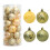 Christmas Ball Ornaments Set Gold Shatterproof 24PCS 1