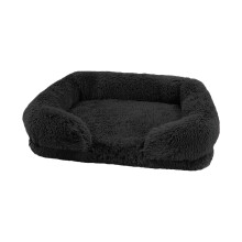 Calming Dog and Cat Bed Small Size 16 Inch Anti-Slip Faux