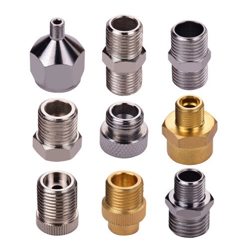 Airbrush Adapter Kit Multi-Size Fitting Connector Set 9