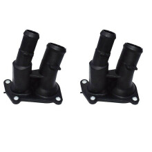 2X Thermostat Housing Coolant Flange Fit for C-Max Focus Fusion Mondeo Fiesta 2001-2012 1707050 2S6G-9K478-BC