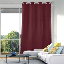 Dark Red Blackout Curtains Thermal Insulated 84x42 Inch 1