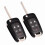 Replacement Remote Key Fob Black 5-Button 2-Pack with Chip 1
