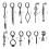 Punk Cross Hoop Earrings Set 12 Pieces 4