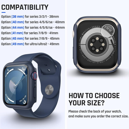 Waterproof Case for Apple Watch SE 2nd Gen Series 6/5/4 1