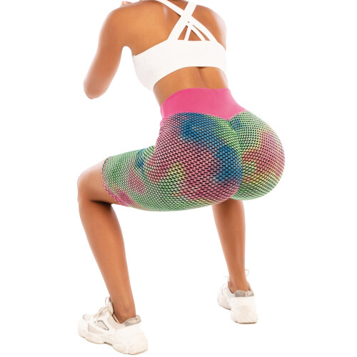 Højtaljede yogashorts til kvinder med baldeløft og 2