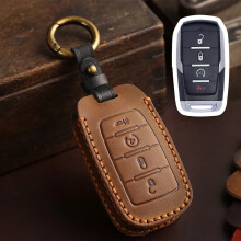Leather Remote Key Fob Cover for Dodge RAM 1500-3500