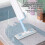 Compact Flat Mop with 360 Rotating Head and Scrub Brush 4