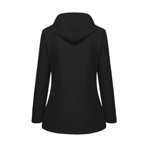 Windproof Waterproof Ski Jacket for Women Black Hooded 2
