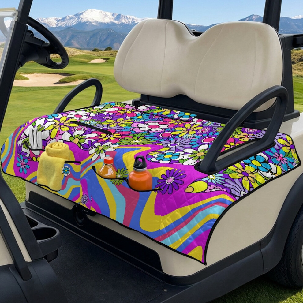 Golf Cart Seat Covers With 4 Front Pockets For Ezgo Yamaha 9043876588136