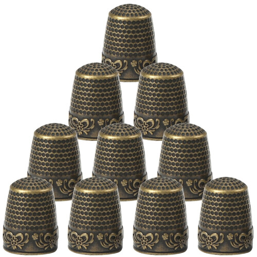 Sewing Thimble Retro Copper 10 Pieces 2