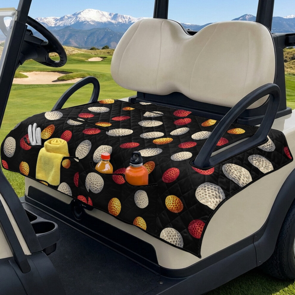Golf Cart Seat Cover Universal Front With Storage Pockets 9043876589270
