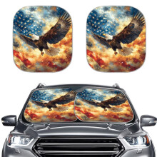 American Flag Eagle Foldable Sun Visor Cover UV Blocking