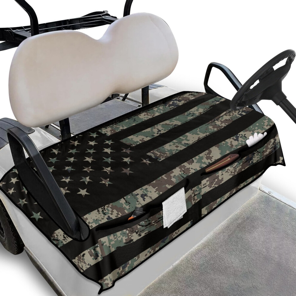 American Flag Golf Cart Seat Cover 2-Passenger Soft 9043876591457
