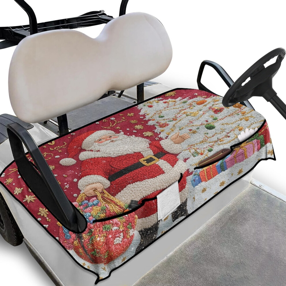 Golf Cart Seat Cover Santa Design 2 Seats 4 Pockets 9043876586767