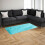 Soft Runner Rug Sky Blue 1.64 x 5.25 ft Fluffy Non-Slip 1