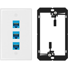 10Gbps Ethernet Wall Plate CAT6A 1-Port RJ45 2 Pack