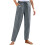 Women's Cotton Linen Pants Solid Color Wide Leg with 3