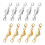 Magnetic Cylinder Clasps Set Gold Silver Finish 10 pcs 4