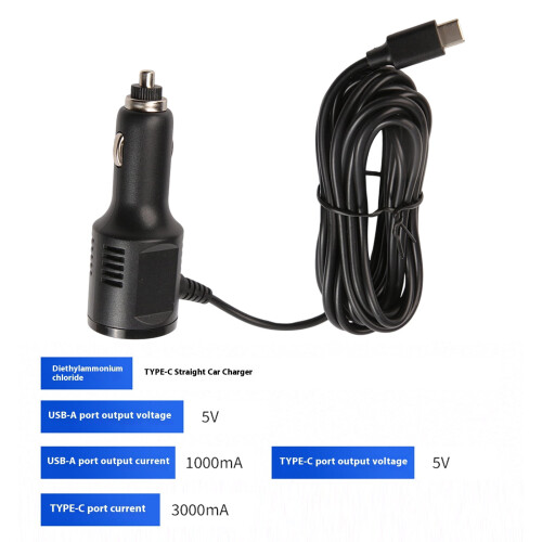 Type C Car Charging Adapter 5V 2A 12-24V Smart Current 1