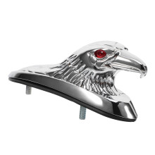 Silver Metal Eagle Head Decor for Motorcycle Front Mudguard