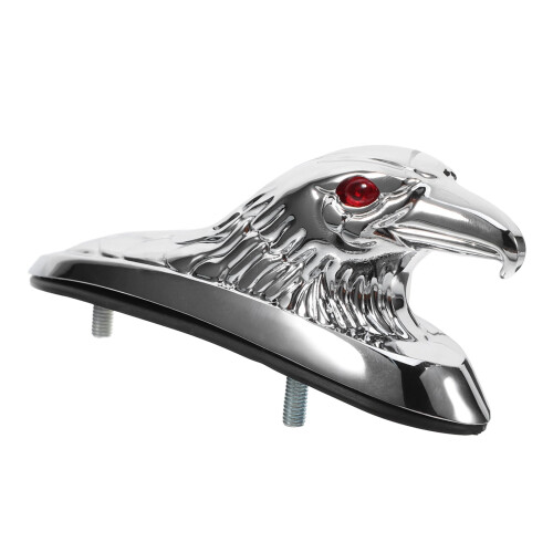Silver Metal Eagle Head Decor for Motorcycle Front Mudguard