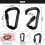 Screwgate Locking Carabiner D-Ring Clip Hook 30KN Black 8
