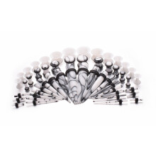 Ear Stretching Kit Acrylic Tapers and Plugs 50 Pieces
