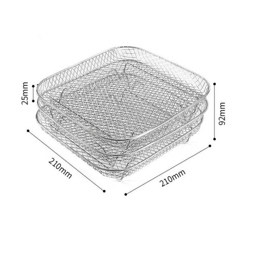 Stainless Steel Dehydration Rack 3-Tier Stackable 2