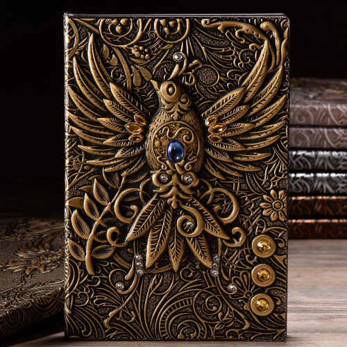 Phoenix Embossed Leather Journal A5 200 Pages