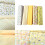 Cotton patchwork fabric squares 50x50cm yellow series 1