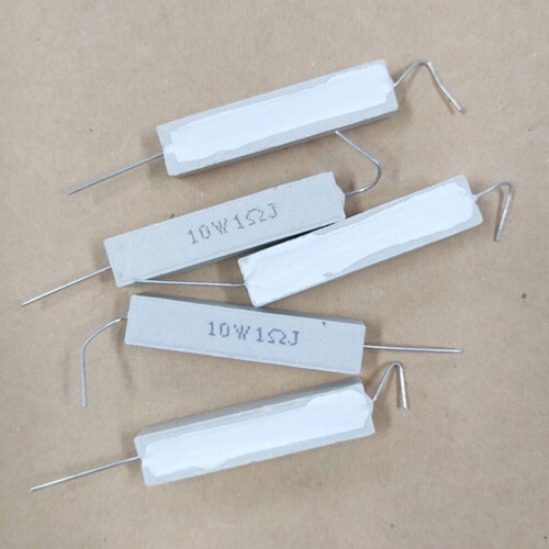 1 ohm Axial Ceramic Cement Power Resistor 10W 5 pcs