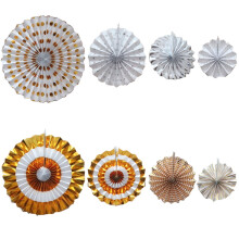 Tissue Paper Hanging Fans Party Decor Set 8 pcs