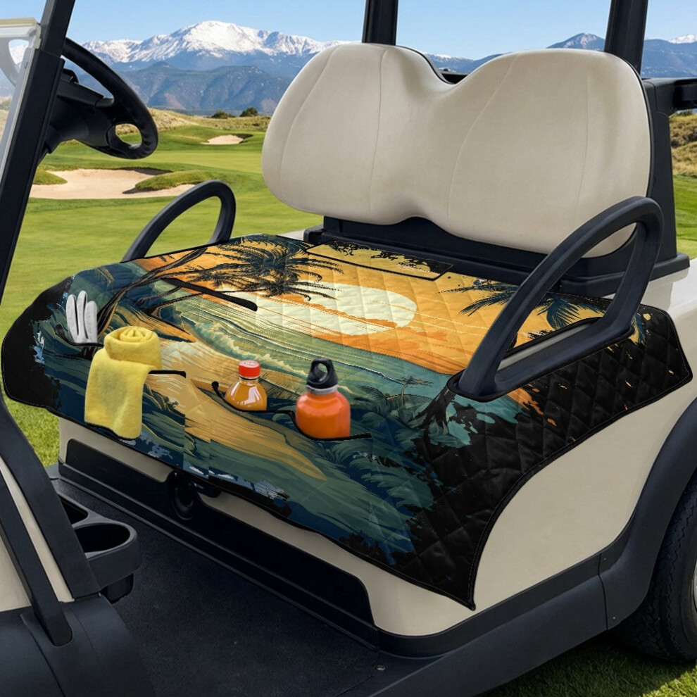 Golf Cart Seat Covers Palm Tree Pattern Compatible With 9043876584695